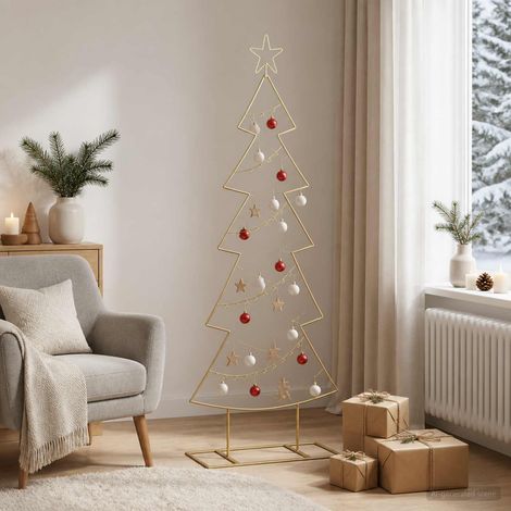 vidaXL Árbol de Navidad de metal con soporte KUOPIO 150 cm Acero (1/5)
