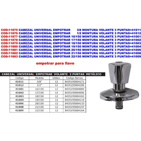 Teste incassate universali 19/150 Supporto per volante 3 punti 41004