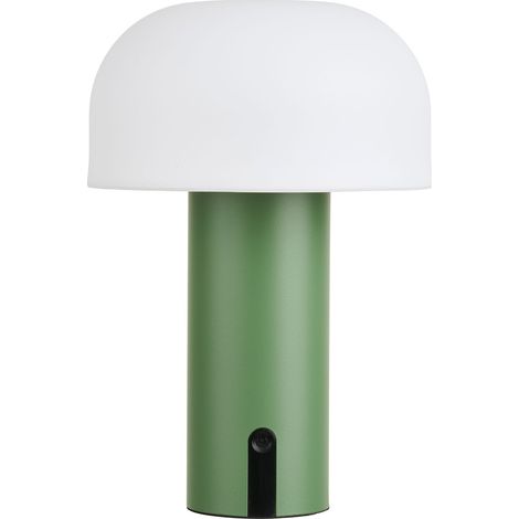Lampada LED solare ricaricabile Soham in PP bianco e verde ø15 cm