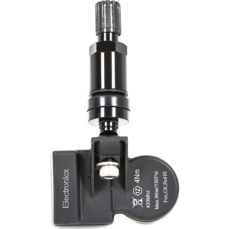 1x RDKS Reifendrucksensor Metallventil in Schwarz frei Programmierbar - RDKS TPMS Reifendruck Sensor - Versand DE (1/5)