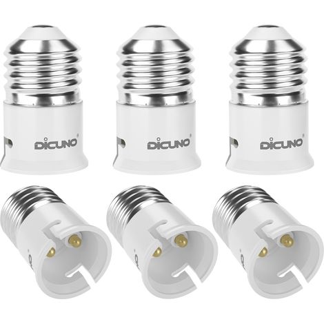 E27 vers B22 Adaptateur de douille, Douille base de lampe, Lot de 6 (1/5)