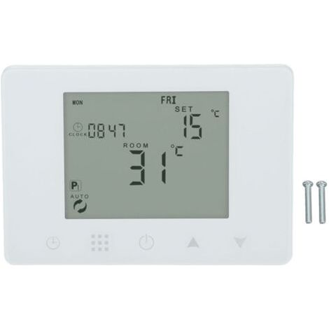 QORVA- Contrôleur de température RF sans fil Affichage rétro-éclairé programmable Thermostat de chauffage électrique intelligent (1/4)