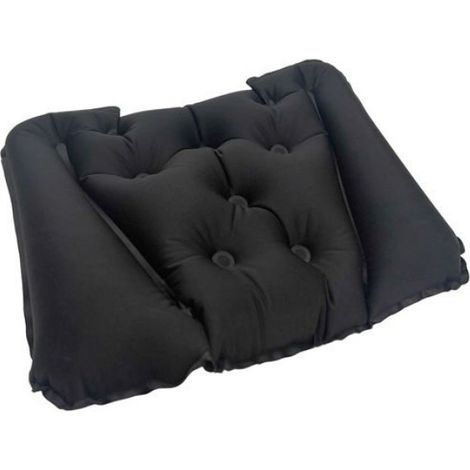 1 Coussin lombaire gonflable, noir, matière douce et respirante, soutien ergonomique, pour voiture bureau voyage