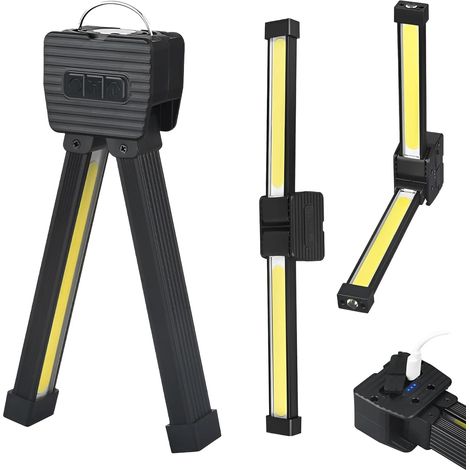 Lampe de travail LED rechargeable magnétique 1200 mAh 7 modes USB (1/5)