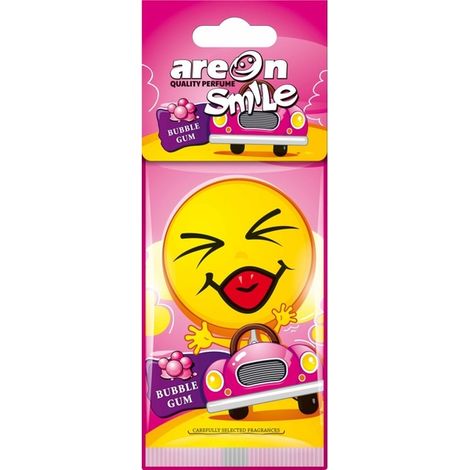 Profumo per auto Bubble Gum, ciondolo smiley, Dry Smile