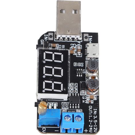 Module d'alimentation USB 5 V vers 3,3 V, 9 V, 12 V, 18 V, 24 V avec protection contre les surcharges et convertisseur Buck-Boost (1/5)