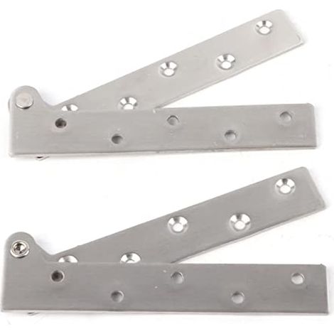 Lot de 2 charnières rotatives 180° en acier inoxydable, pivot caché pour portes d'armoires et tables pliantes (1/5)