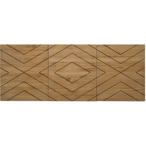 Cabecero Tríptico Rombos ECO 150x59cm 36mm en madera maciza de pino acabado vintage Box Furniture (1/5)