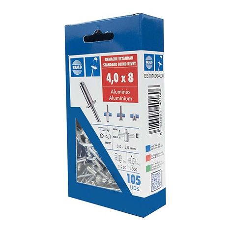 RIVETTO BLISTER 105 PZ - 4X8 MM
