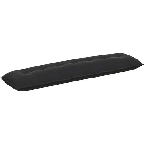 Coussin de Dos Noir 200 x 50 cm Tissu en velours côtelé (1/5)