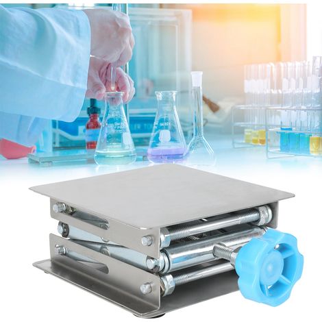 Plateforme élévatrice de laboratoire réglable manuellement en acier inoxydable pour outils expérimentaux