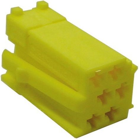 Mini-ISO Stecker-Gehäuse 6-Pol Gelb (1/2)