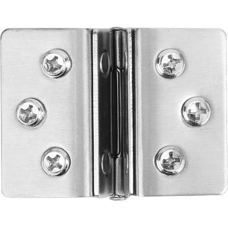 Cerniera per porta in vetro in acciaio inox senza foratura, doppio morsetto per un'apertura facilitata del vetro, accessori inclusi. (1/2)