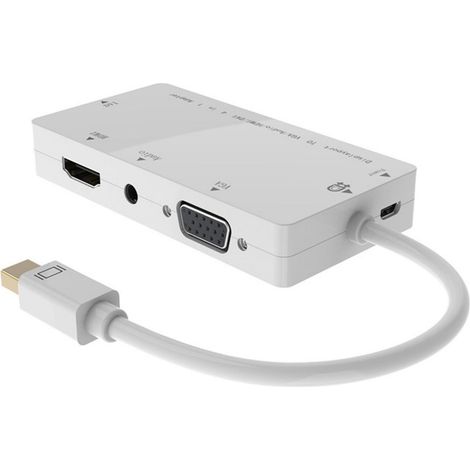 MicroConnect MDPDVIHDMIVGAAA - Mini Displayport - DVI/HDMI/VGA/Audio - Male connector / Female connector - Blanc