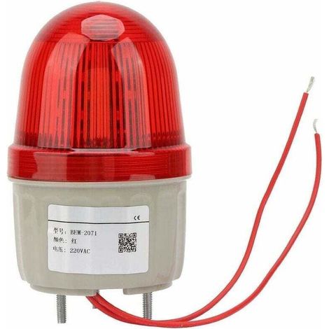 ZVD LED Lumière de Signal Stroboscopique 220V AC/3W, LED Clignotant Phare Lampe d'Avertissement de Alarme Lumière, Boulon de Fixé, Diamètre 75mm (1/4)