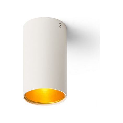 Faretto lampada TUBA da soffitto bianco opaco/oro 230V GU10 35W