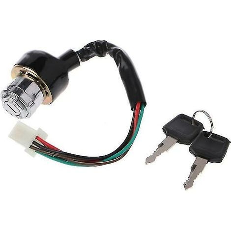 Interrupteur à clé de contact pour quad chinois – Compatible Kazuma 50/90/110 cc – 3 positions marche/verrouillage/arrêt – 1 ensemble avec clés - 110cc (1/4)