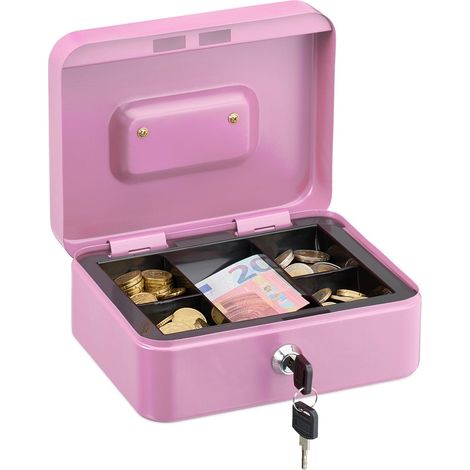 Caja de efectivo con cerradura y compartimento extraíble