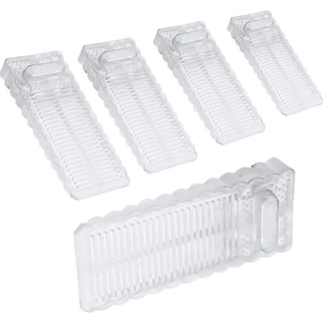 Butée de porte en caoutchouc, cale de sécurité, butée de porte en caoutchouc, compatible avec tous types de sols et moquettes, robuste, pour encadrement de porte (5 pièces) (1/5)