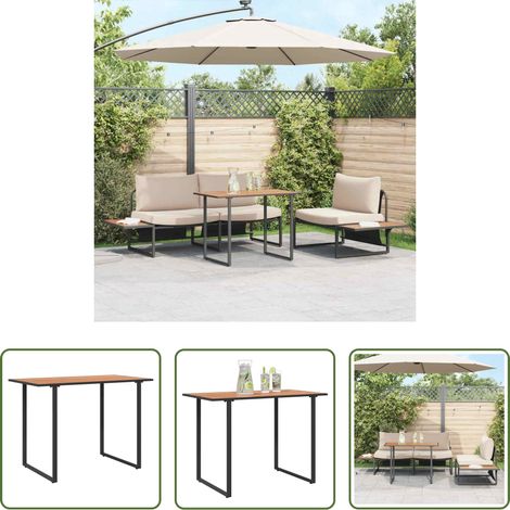 Holz -  Gartentisch Braun 100 x 55 x 70 cm Holz (1/5)