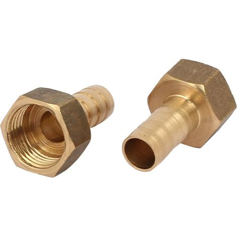 Raccord Cannelé Laiton 3/8Bsp Femelle 10mm 2pcs (1/3)