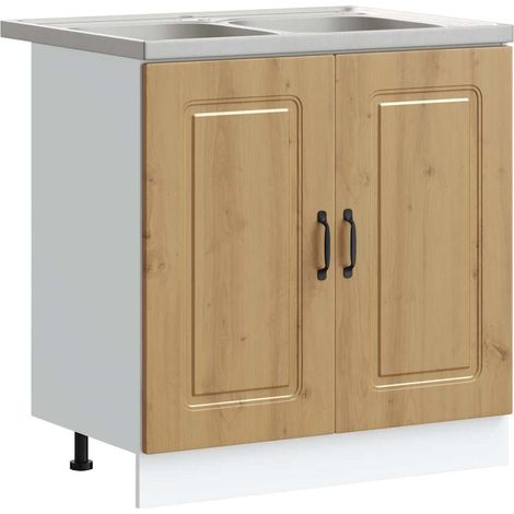 Maison Exclusive - Mobile da cucina Kalmar Rovere artigianale 80 x 46 x 81,5 cm