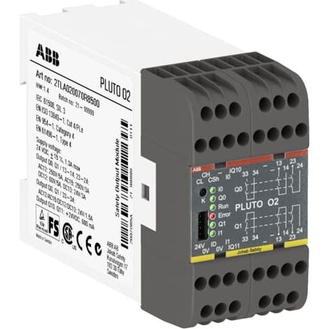 Module de sécurité ABB Pluto, O2, 4 E / 2 S , 24 V c.c. ( Prix pour 1 )