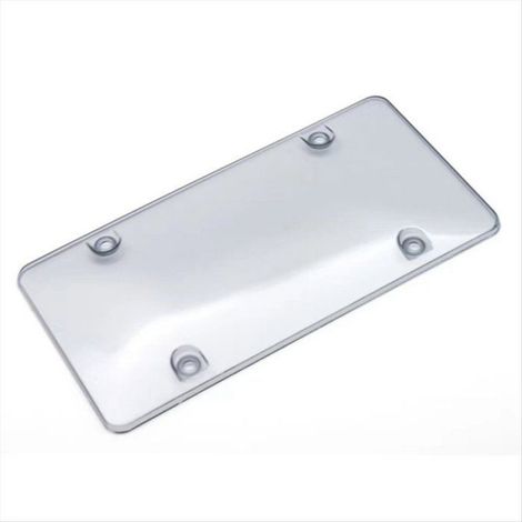 Cache Plaque D Immatriculation - Design Bulle Incassable - Universel 4 Trous - Pour Voiture USA - Gris - 1 Unite (1/5)