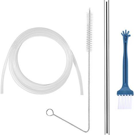 Tubo de silicona para leche de cafeteras – Tubo de 2 m y cepillo de limpieza. Manguera de repuesto con cepillo. Compatible con el cepillo de limpieza de la cafetera. (1/5)