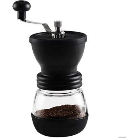Moulin à café manuel portable avec mouture réglable pour expresso, cafetière à piston et café filtre, idéal pour la maison, le bureau et les voyages.-AquaForge (1/4)