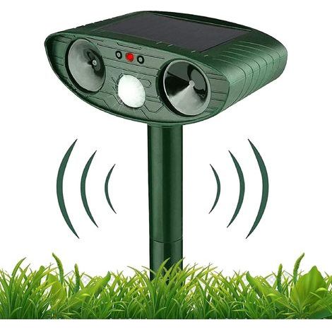 Répulsif Chat Ultrason, Repulsif Chat Solaire et Répulsif Animaux, Étanche Repulsif Chat Exterieur avec Détecteur pour Chats Chiens Souris Ratons Animaux de Jardin (1/5)