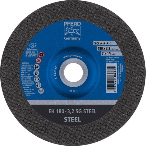 PFERD TOOLS Trennscheibe EH 180x3,2x22,23 mm gekröpft Leistungslinie SG STEEL für Stahl 25 Stk (1/5)