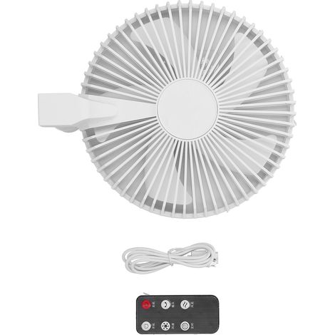 Ventilateur de Bureau Réglable en Hauteur avec Télécommande, 4 Vitesses Portable pour Chambre, Camping et Bureau (1/5)