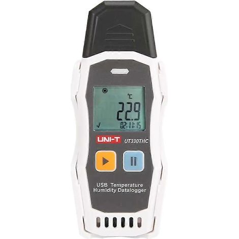 Enregistreur de données d'humidité et de température UNI-T UT330THC : thermomètre et hygromètre numériques de haute précision pour l'alimentation. Connexion USB. (1/5)