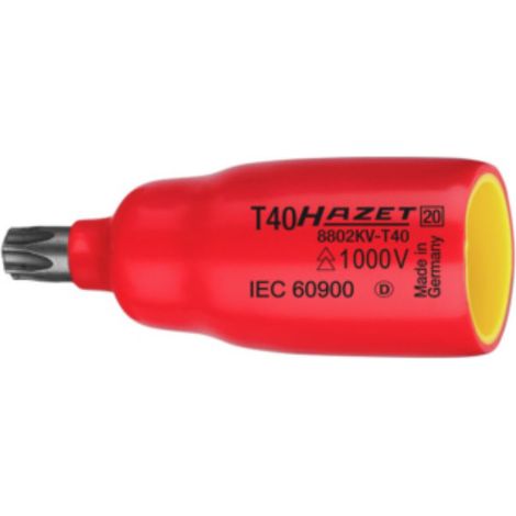 Tournevis à douille HAZET 8802KV-T45 Carré creux 10 mm (3/8 pouce) intérieur TX Profil T45