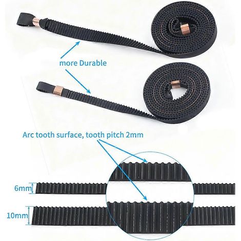 Synchronriemen für die XY-Achse des Kobra 3 MAX, 6 mm/10 mm breit. Hochwertiges Ersatzteil für 3D-Drucker. (1/5)
