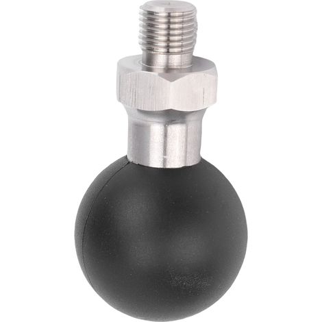 Rotule de 38 mm (1,5 pouce) avec tige filetée en acier inoxydable de 12,7 mm (1/2 pouce), support à rotule en caoutchouc. À utiliser avec une tige de connexion et une base. (1/5)