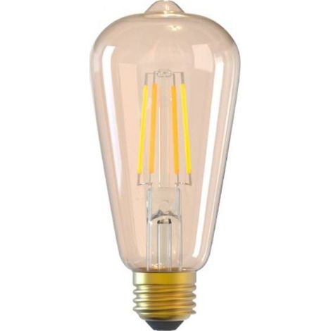 Bombilla inteligente Tellur WiFi de filamento E27, ámbar, blanco/cálido, regulador de intensidad. (1/2)