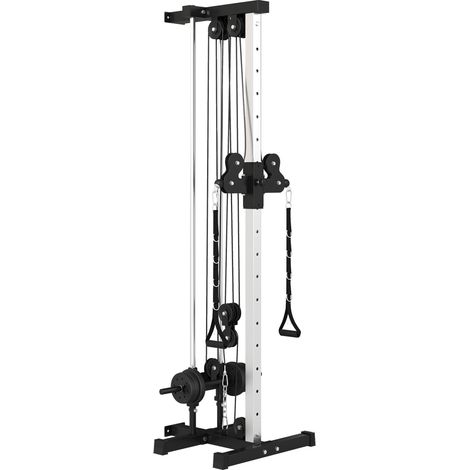 Verstellbare Powerstation mit Doppelrolle, 25-165 cm, Schwarz