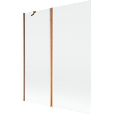 Mexen Mist mampara de ducha de 2 paneles 140 x 150 cm, transparente, cobre cepillado - 8A9-140-011-65-00 (1/5)
