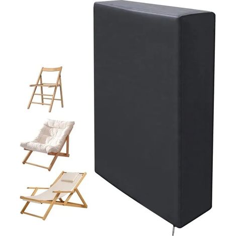 Housse de chaise pliante - 85 x 33 x 107 cm - Imperméable - Convient pour une utilisation en extérieur (jardin, balcon, terrasse) -