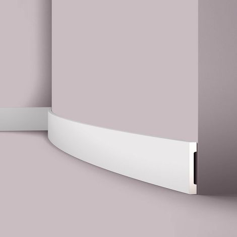 Skirting NMC FD2S Flex WALLSTYL Noel Marquet Decorative moulding Panel moulding Door surround contemporary design white 2 m (1/5)
