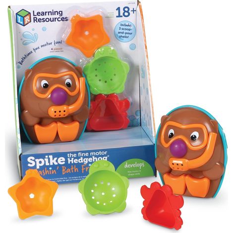 Learning Resources Amici del Bagnetto di Spike Il Riccio della Motricità Fine, 4 Pezzi, dai 2 Anni, Giocattoli per l’apprendimento, Giocattoli per i più Piccoli, Bagnetto per i Primi Anni (1/5)