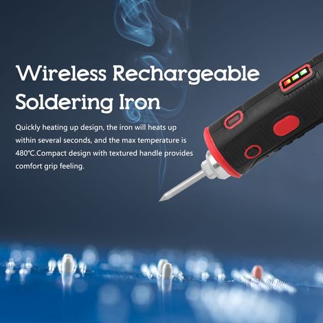 [JAMAIS UTILISÉ]Fer à souder sans fil rechargeable avec lumière LED brillante (1/3)