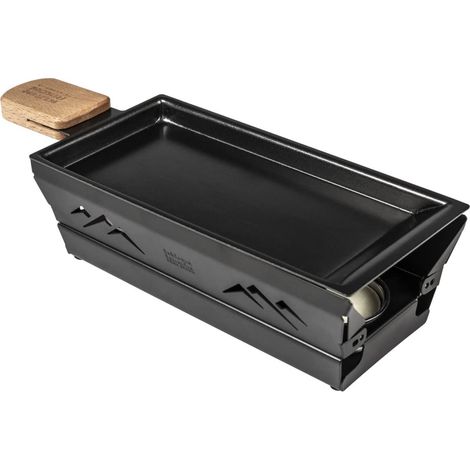 Set à raclette mini Montagnes noir, Poêle à griller antiadhésive, avec bougie chauffe-plat (1/5)