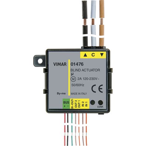 VIMAR - 01476 2-in-3-out Hausautomatisierungsmodul (1 Tap + 2 LEDs)