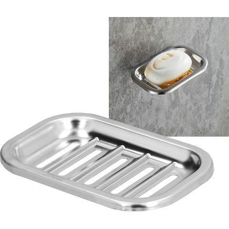 Langlebige Seifenschale aus Edelstahl, Seifenhalter fürs Badezimmer, Seifenablage, Seifenabtropfschale, Abtropfschale und Luftsprudler (1/5)