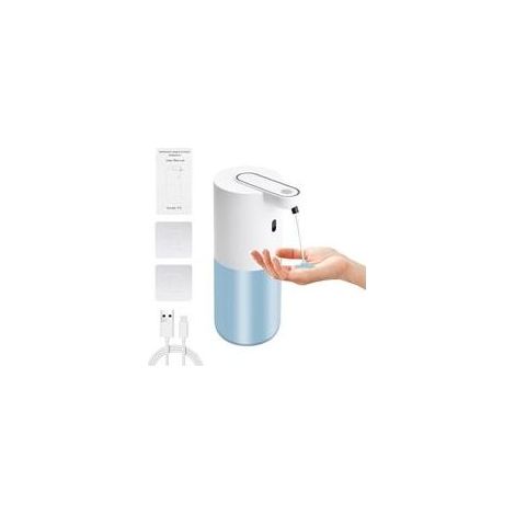 Dispenser di sapone automatico – Dispenser di sapone sensoriale a 4 livelli, ricaricabile tramite USB, capacità 400 ml, montaggio a parete. (1/4)