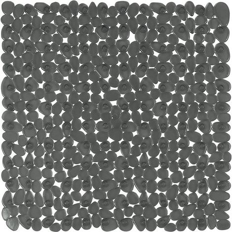 Alfombra de ducha de PVC RIVERSTONE 54x54cm Gris oscuro Spirella