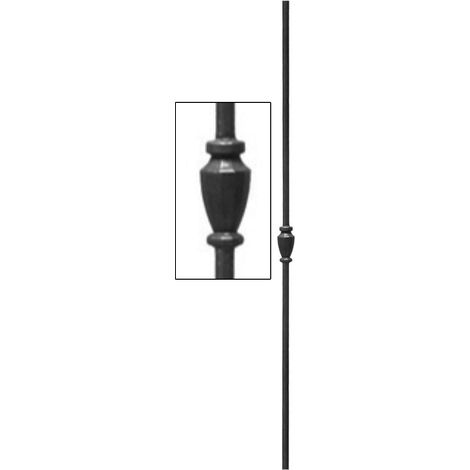 Barreau rond lisse ø14mm et hauteur 1000mm en fer forgé avec un motif - DECO FER FORGE